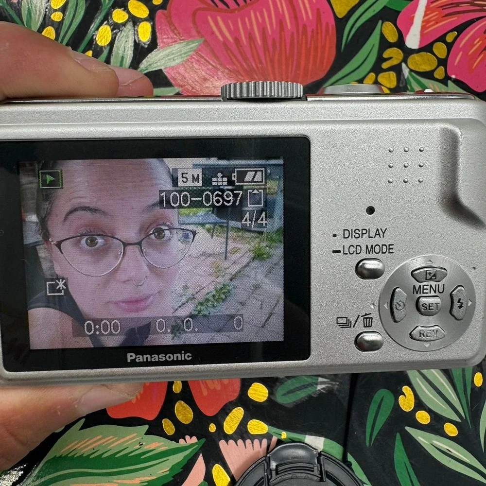 Panasonic Lumix DMC-TZ1 Silver Digital Camera 10x Optical Zoom Leica Lens Bundle